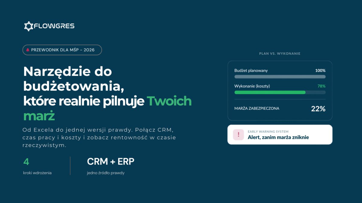 Narzędzie do budżetowania projektów: Jak wybrać system, który realnie pilnuje Twoich marż?