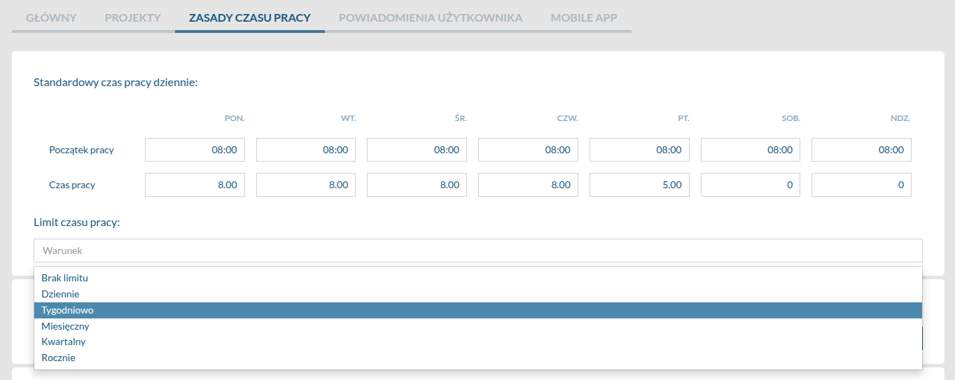 Work time entry form with a calendar that allows multiple dates to be selected
