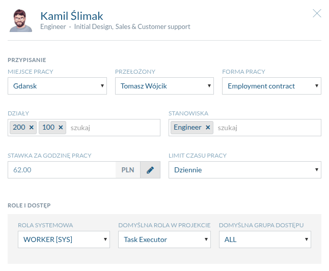 Work time entry form with a calendar that allows multiple dates to be selected